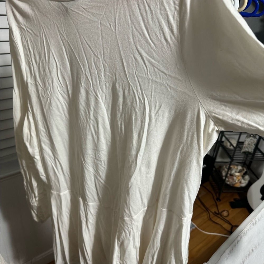 Logo by Lori Goldstein long sleeve beige shirt.